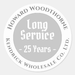 Loyal & Long Service Appreciation Classic Round Sticker