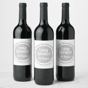 Loyal & Long Service Appreciation Wine Label