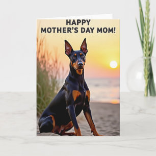 Loyal Mothers Day Sunset Dog Card