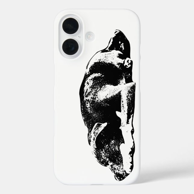 Loyal Pitbull Mix Resting Pose Phone Case (Back)