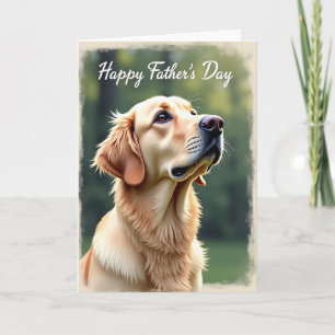 Loyal Pup Floral Fathers Day Card