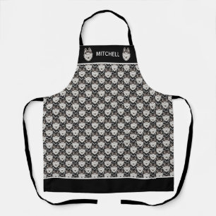 Loyal Siberian Husky Arctic Sled Dog Pet Puppy Apron