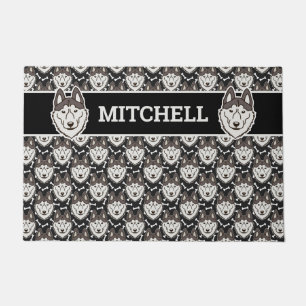 Loyal Siberian Husky Arctic Sled Dog Pet Puppy Doormat