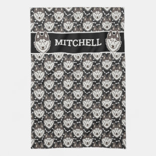 Loyal Siberian Husky Arctic Sled Dog Pet Puppy Tea Towel