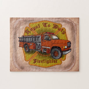 Loyal To Duty Fire Truck firefighter jigsaw puzzle