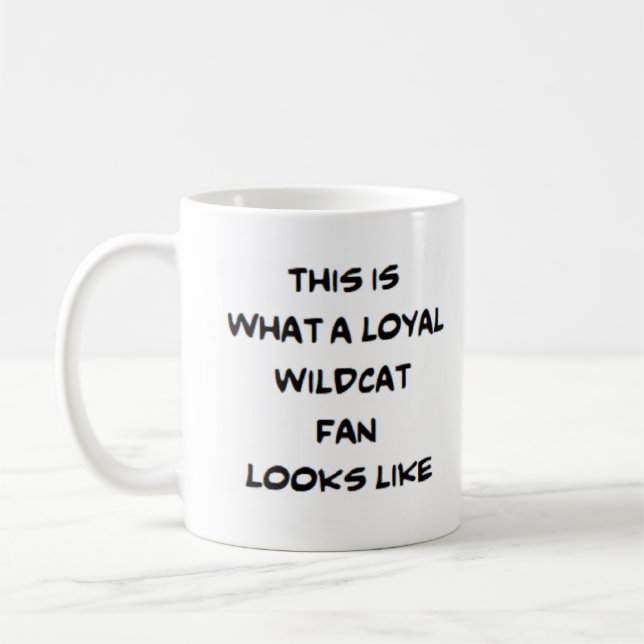 loyal wildcat fan coffee mug (Left)