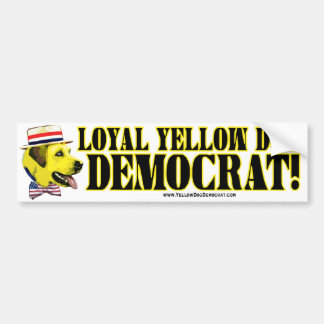 Loyal Yellow Dog Democrat Bumper Sticker 