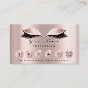 Loyality 6 Makeup Aesthetician Eyelash Rose Business Card
