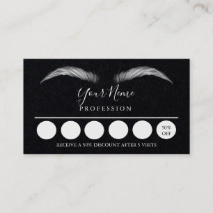 Loyality 6 Makeup Eyebrow Eyes Lashes Business Car Card