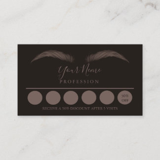 Loyality 6 Makeup Eyebrow Eyes Lashes Business Card