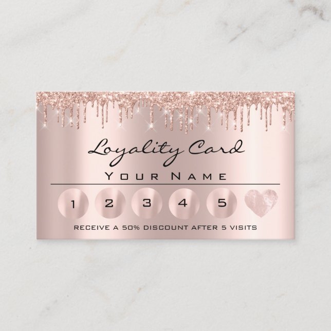 Loyaliy 6 Professional  Aesthetician Rose Heart Business Card (Front)