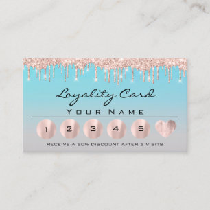 Loyaliy 6 Professional Esthetician Rose Heart Lash Business Card