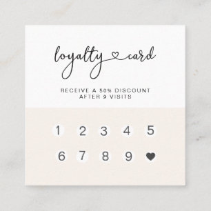 Loyalty 10 Nails Lashes Beauty Business Card