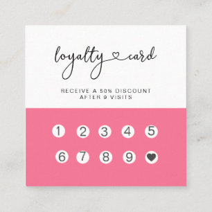 Loyalty 10 Nails Lashes Beauty Business Card