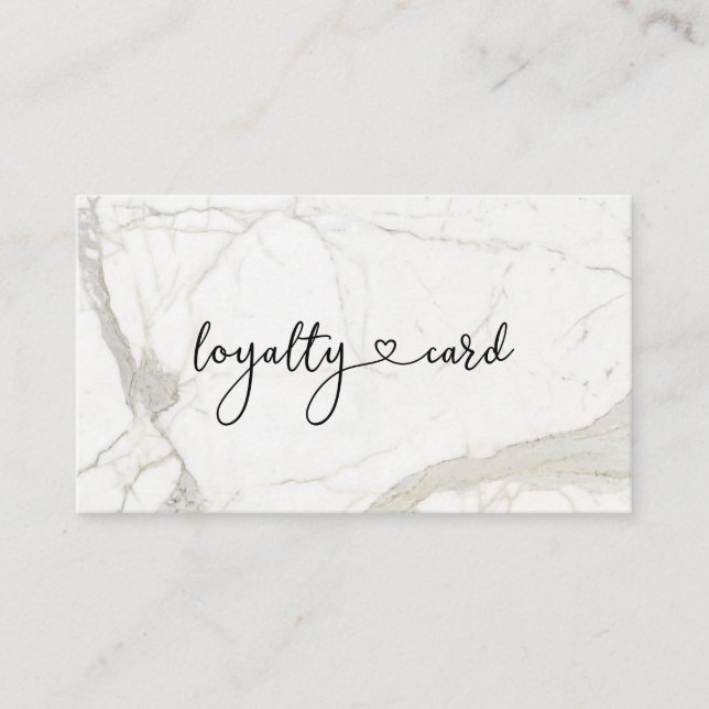Loyalty 10 Nails Lashes Beauty Marble   Business Card (Front)