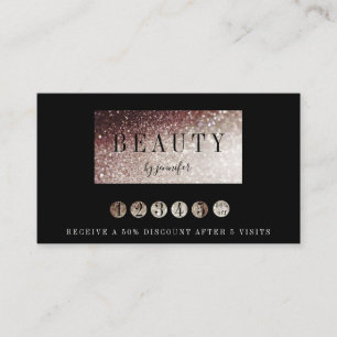 Loyalty 5 Nails Lashes Beauty Business Card
