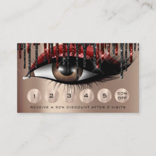 Loyalty  6 Makeup Makeup Eyelash Burgundy Skinny Business Card