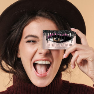 Loyalty  6 Makeup Pink  Makeup  Eyelash Extension Business Card