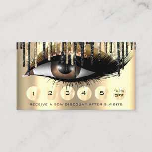 Loyalty 6 Punch Makeup Makeup Eyelash Extension Business Card