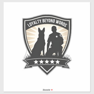Loyalty Beyond Words Vintage K9 Police Badge Vecto