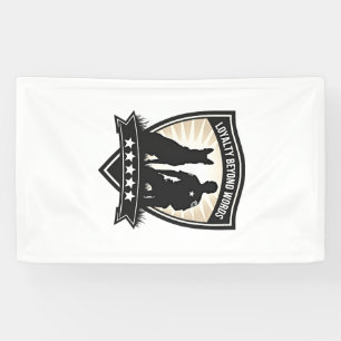 Loyalty Beyond Words Vintage K9 Police Badge Vecto Banner