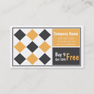Loyalty Business Card Punch Card