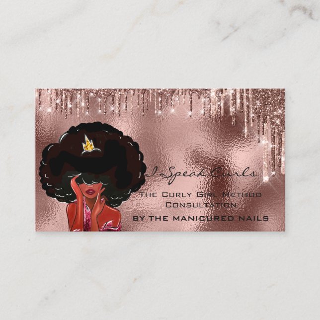  Loyalty Card 10 Punch Curly Hair Drips Rose Alyaa (Front)