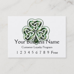 Loyalty Card 2 :: Celtic Shamrock Design 2