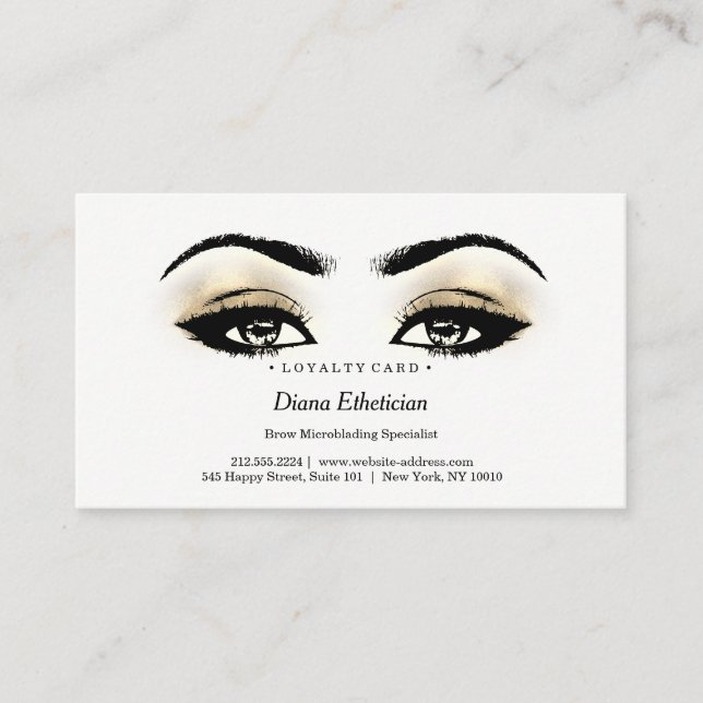 Loyalty Card 6 Beauty Salon Lashes Aesthetician (Front)