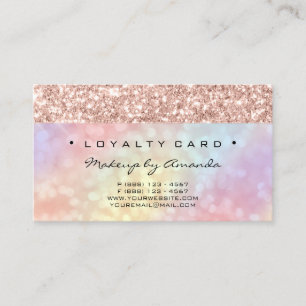Loyalty Card 6 Punch Makeup Artist Holographic