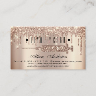 Loyalty Card 6 Punch Makeup Artist Syringe B12