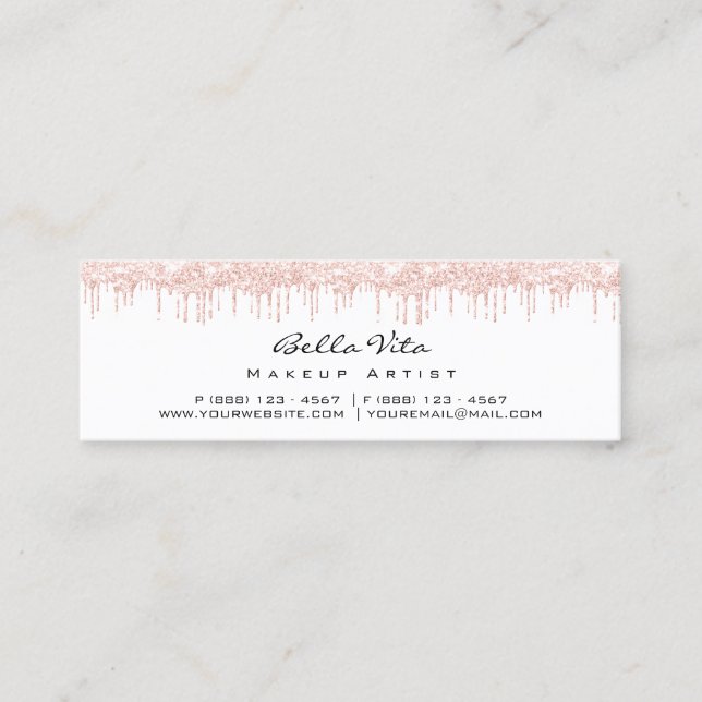 Loyalty Card 6 Punch Makeup Beauty Heart Rose Lux (Front)