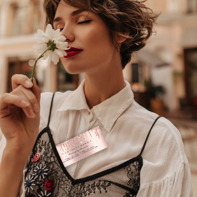 Loyalty Card 6 Punch Makeup Beauty Heart Rose Smal (Loyalty Card 6 Punch Makeup Beauty Heart Rose Small )