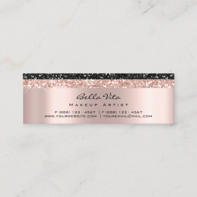 Loyalty Card 6 Punch Makeup Beauty Heart Rose VIP (Front)