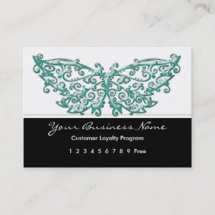 Loyalty Card :: Beautiful Turquoise Butterfly