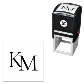 Loyalty Card Business Initials Monogram Logo Self-inking Stamp