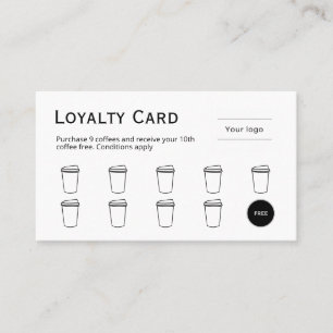 Loyalty Card, Clean and simple coffee Card