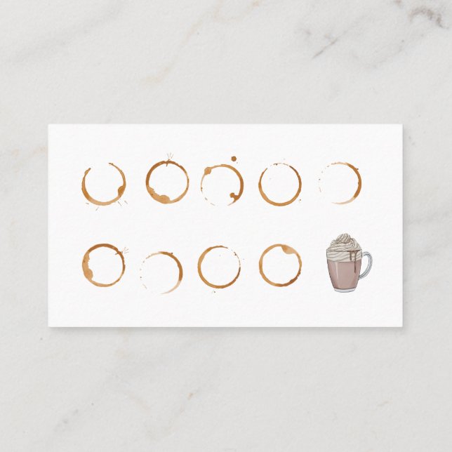 Loyalty card for coffee shop Business Card (Back)