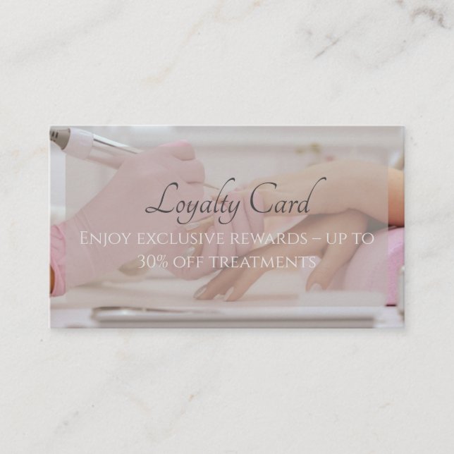 Loyalty Card for Nail Salon – Up to 30% Off (Front)