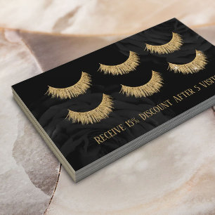 Loyalty Card Gold Eyelash Extensions Lash Bar