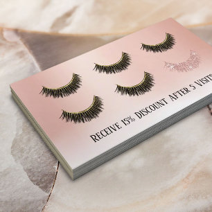 Loyalty Card   Lashes Makeup Artist Rose Gold