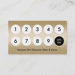 Loyalty Card Modern Foil Gold Beauty Salon