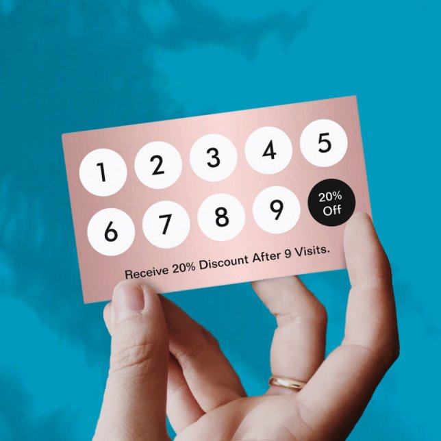 Loyalty Card Modern Foil Rose Gold Beauty Salon (Creator Uploaded)