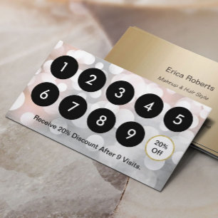 Loyalty Card   Modern Silver & Gold Beauty Salon