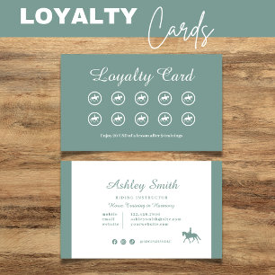 Loyalty Card Modern Trendy Horse Training