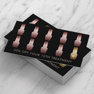 Loyalty Card   Nail Salon Rose Gold Manicurist