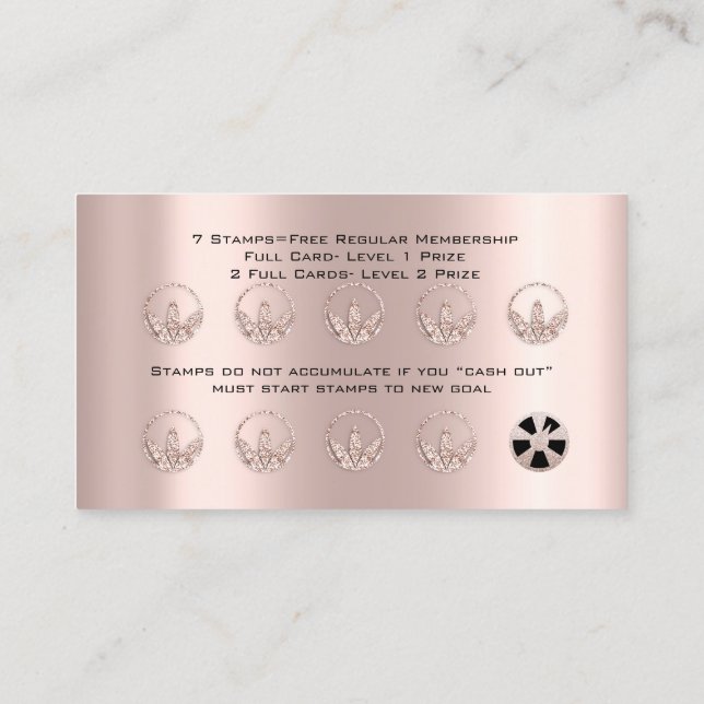 Loyalty Card Nutrition Health Herbs Rose 10 Punch (Back)