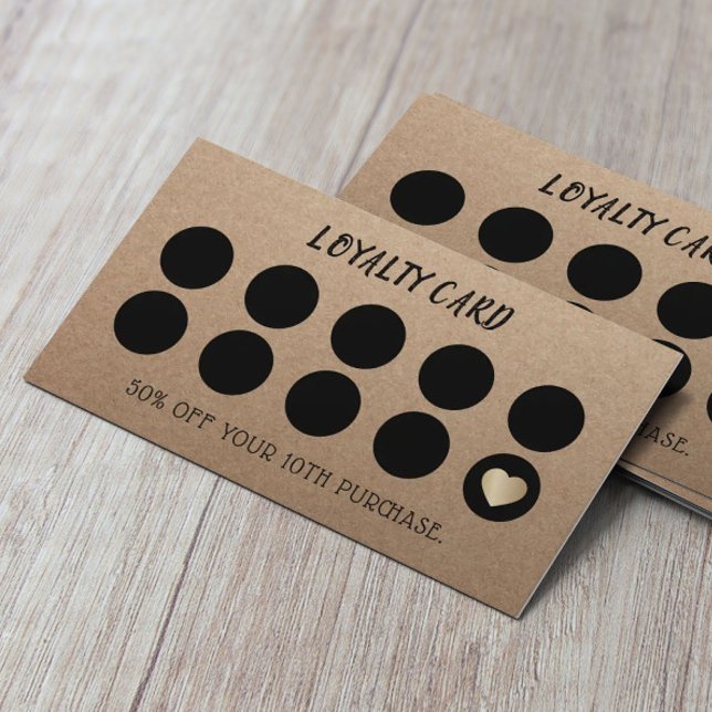Loyalty Card | Rustic Kraft Handmade Craft (Creator Uploaded)
