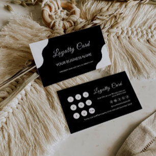 Loyalty Card Template, Black & White