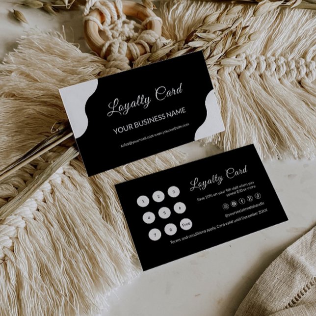 Loyalty Card Template, Black & White (Loyalty Card Template, Black & White)